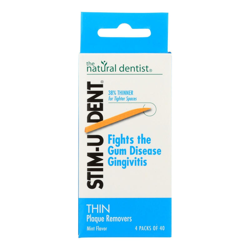 Natural Dentist Stim-u-dent Thin Plaque Removers Mint - Case Of 6 - 4 Packs - Orca Market