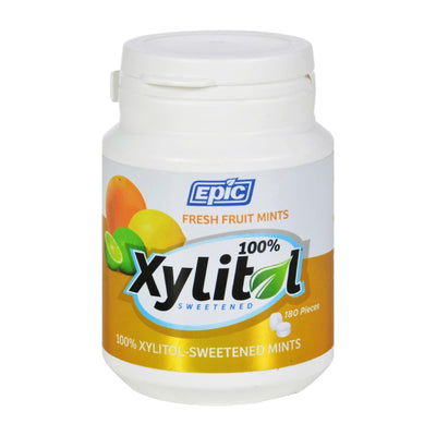 Epic Dental - Xylitol Mints - Fruit Xylitol Bottle - 180 Ct - Orca Market