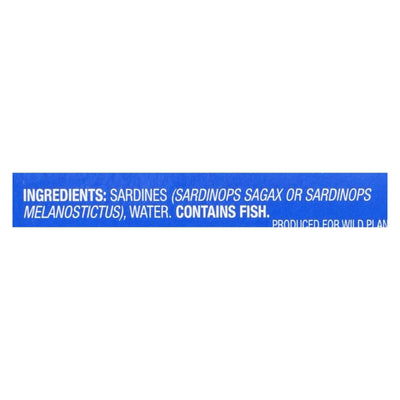 Wild Planet Sardines In Water - Case Of 12 - 4.375 Oz. - Orca Market