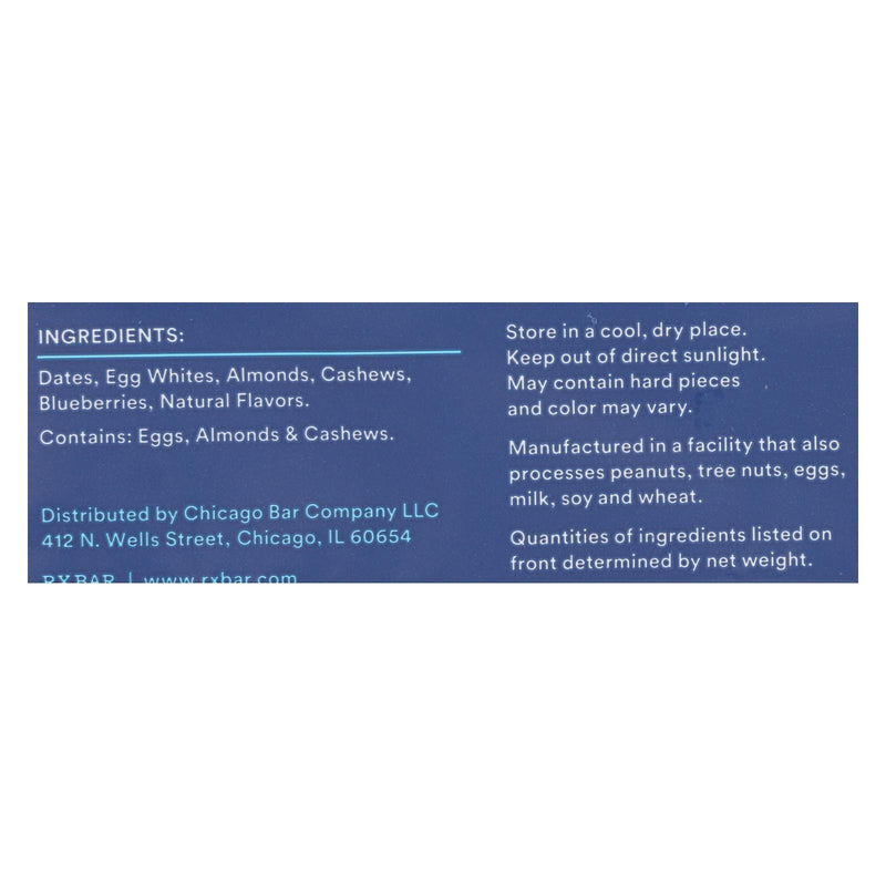 Rxbar - Protein Bar - Blueberry - Case Of 12 - 1.83 Oz. - Orca Market