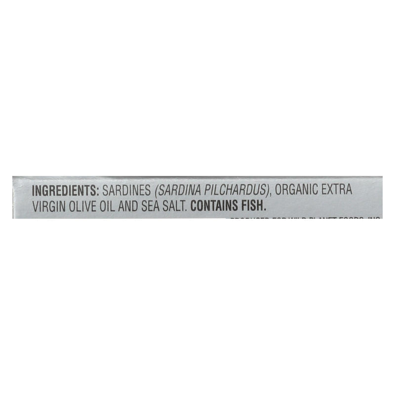 Wild Planet Wild Sardines - Skinless Boneless Fillets In Olive Oil - Case Of 12 - 4.25 Oz - Orca Market