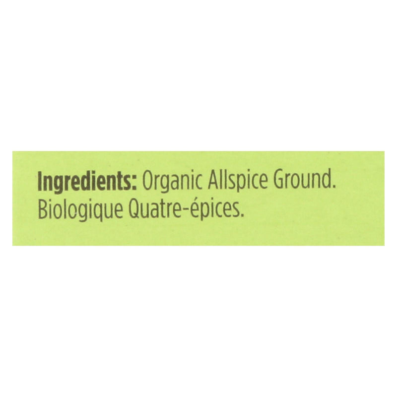 Spicely Organics - Organic Allspice - Ground - Case Of 6 - 0.45 Oz. - Orca Market