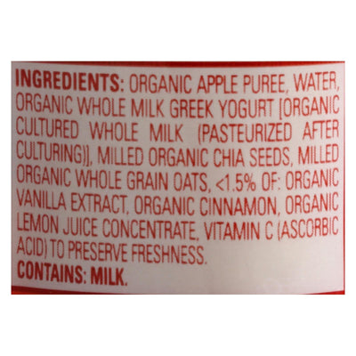 Happy Tot Super Morning Organic Apples, Cinnamon, Yogurt And Oats + Super Chia - Case Of 16 - 4 Oz - Orca Market