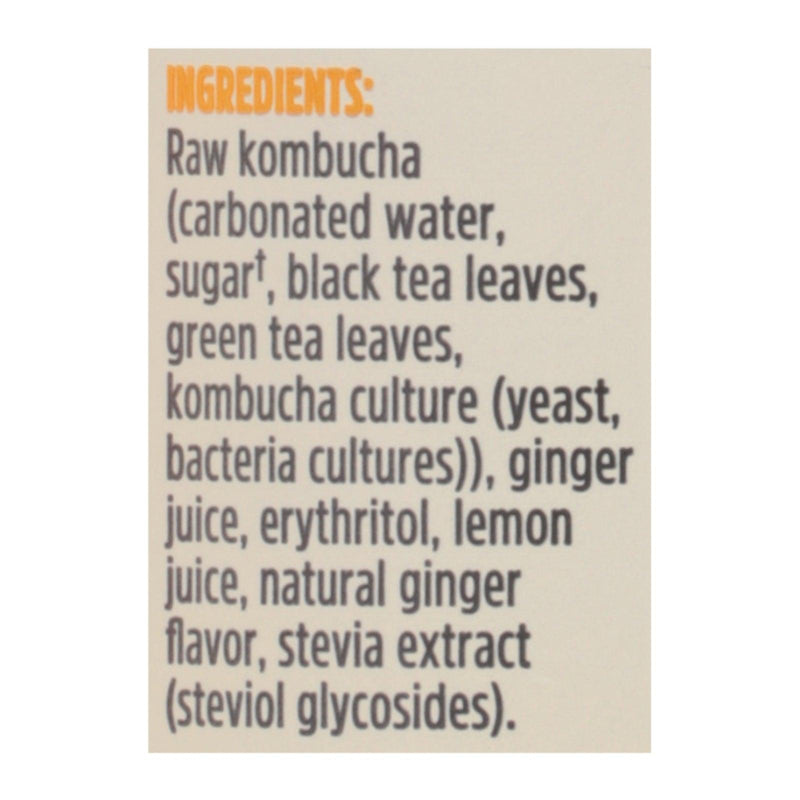 Remedy - Kombucha Ginger Lemon - Case Of 12-11 Fz - Orca Market