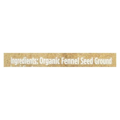 Spicely Organics - Organic Fennel - Ground - Case Of 3 - 1.3 Oz. - Orca Market