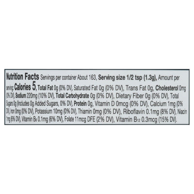 Frontier Natural Products Coop - Yeast Prem Nutritional Salt & Vinegar - 1 Each-7.51 Oz - Orca Market