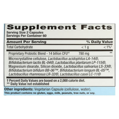 Nutrition Now Pb 8 Pro-biotic Acidophilus For Life - 120 Vegetarian Capsules - Orca Market