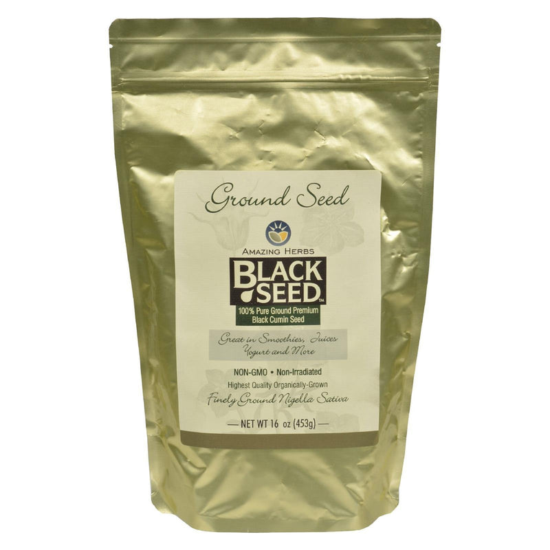 Amazing Herbs - Black Seed Ground Seed - 16 Oz - Orca Market