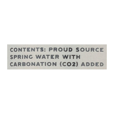 Proud Source - Water Spk Natural Spring - Case Of 24-16 Fz - Orca Market