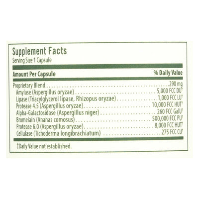 Flora - Enzyme Blend Adult - 1 Each-60 Vcap - Orca Market