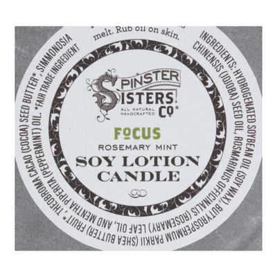 Spinster Sisters Co. - Body Lotion Candle Focus - Case Of 4-6.2 Oz - Orca Market