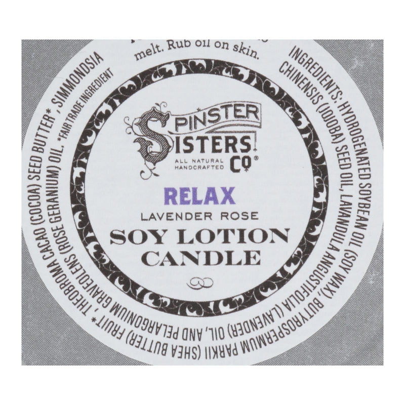 Spinster Sisters Co. - Body Lotion Candle Relax - Case Of 4-6.2 Oz - Orca Market