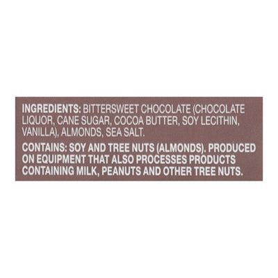 Endangered Species Natural Chocolate Bar - Dark Chocolate - 72 Percent Cocoa - Sea Salt And Almonds - 3 Oz Bars - Case Of 12 - Orca Market