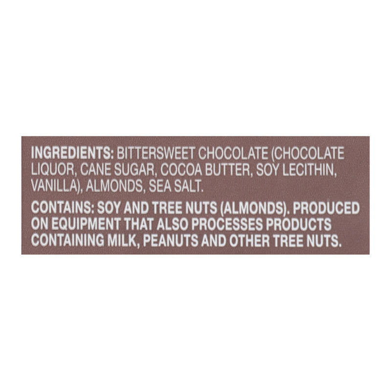 Endangered Species Natural Chocolate Bar - Dark Chocolate - 72 Percent Cocoa - Sea Salt And Almonds - 3 Oz Bars - Case Of 12 - Orca Market