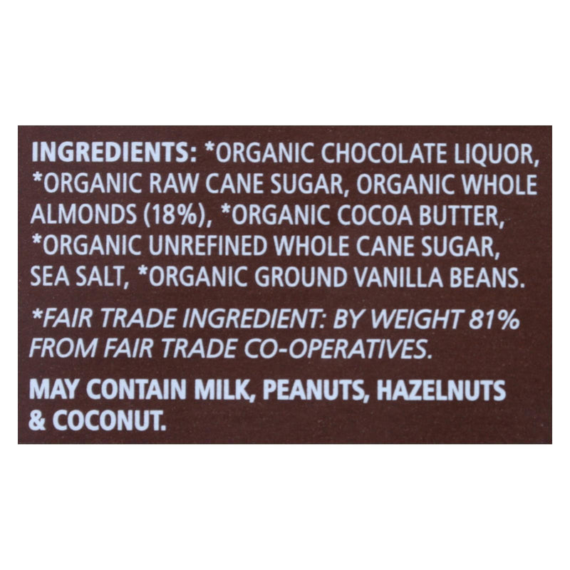 Equal Exchange - Bar Dark Chocolate Almond Sea Salt - Case Of 10 - 3.5 Oz - Orca Market