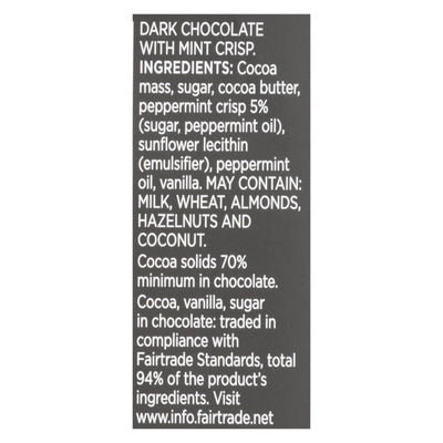 Divine - Bar Chocolate Dark W/mint Crisp - Case Of 12 - 3 Oz - Orca Market