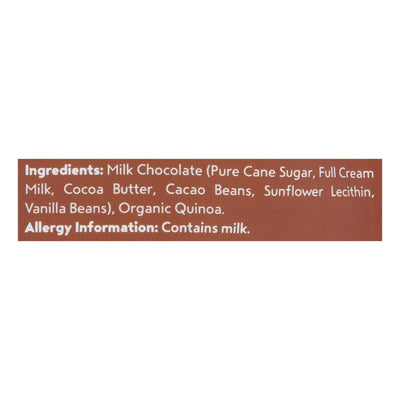 Undercover Quinoa - Crispy Quinoa Milk Choco - Case Of 12 - 2 Oz - Orca Market