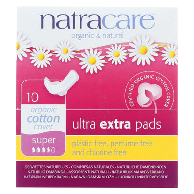 Natracare Ultra Extra Pads W/wings - Super - 10 Count - Orca Market