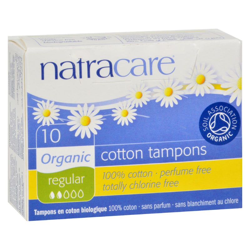 Natracare 100% Organic Cotton Tampons - Regular - 10 Pack - Orca Market