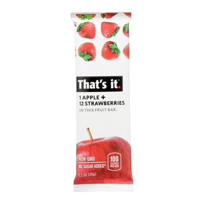 That's It Fruit Bar - Apple And Strawberry - Case Of 12 - 1.2 Oz - Orca Market