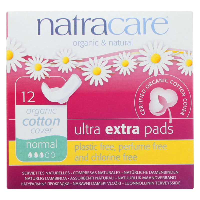 Natracare Ultra Extra Pads W/wings - Normal - 12 Count - Orca Market