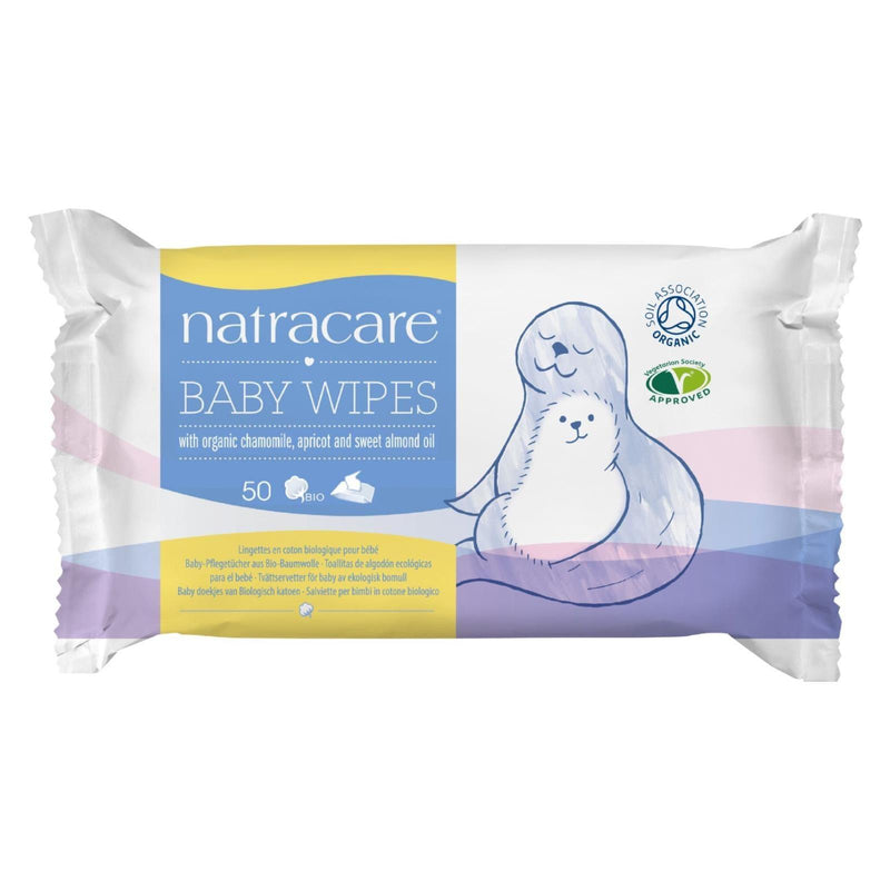 Natracare Organic Cotton Baby Wipes - 50 Pack - Orca Market