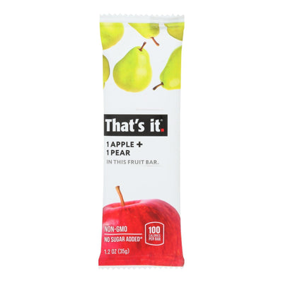 That's It Fruit Bar - Apple And Pear - Case Of 12 - 1.2 Oz - Orca Market