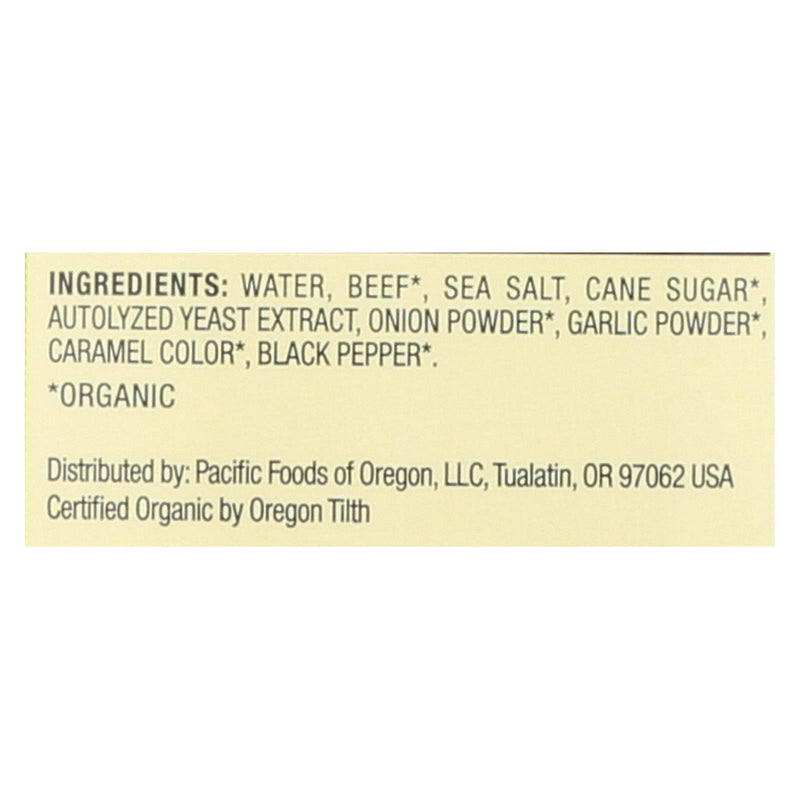 Pacific Natural Foods Beef Broth - Case Of 12 - 32 Fl Oz. - Orca Market