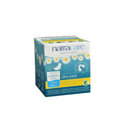 Natracare Natural Ultra Pads W/wings Super W/organic Cotton Cover - 12 Pack - Orca Market