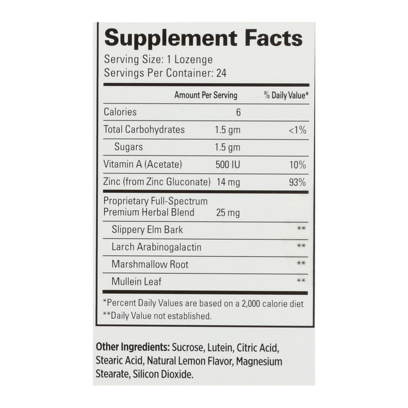 Quantum Therazinc Cold Season Plus Lozenges Lemon - 14 Mg - 24 Lozenges - Orca Market