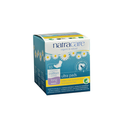 Natracare Natural Uitra Pads W/wings - Long W/organic Cotton Cover - 10 Pack - Orca Market