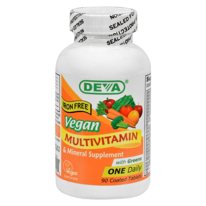 Deva Vegan Vitamins - Multivitamin And Mineral Supplement Iron Free - 90 Tablets - Orca Market