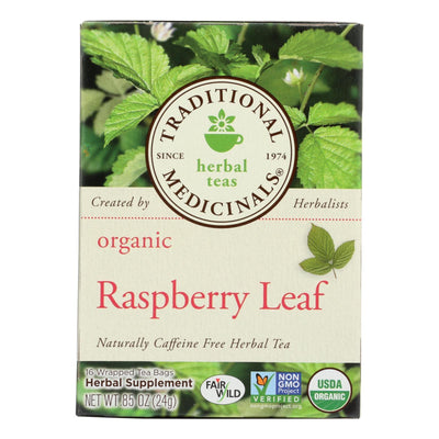 Traditional Medicinals Organic Raspberry Leaf Herbal Tea - 16 Tea Bags - Case Of 6 - Orca Market