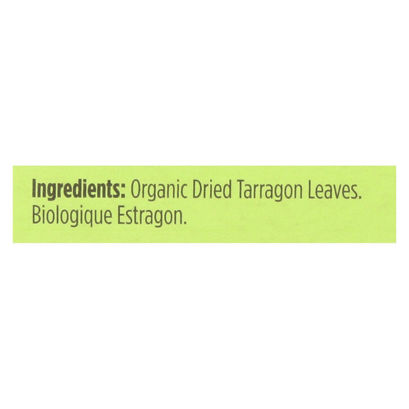 Spicely Organics - Organic Tarragon - Case Of 6 - 0.1 Oz. - Orca Market