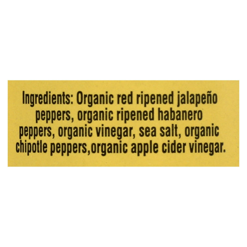 Organic Harvest Pepper Sauce - Chipotle Habanero - Case Of 12 - 5 Oz. - Orca Market