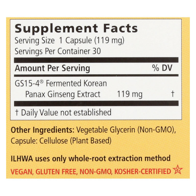 Ilhwa Enzyme Fermented Ginseng Herbal Supplement - 1 Each - 30 Cap - Orca Market