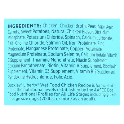 Buckley - Liberty Wet Food Chicken - Case Of 12 - 12.5 Oz - Orca Market