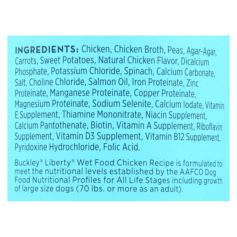 Buckley - Liberty Wet Food Chicken - Case Of 12 - 12.5 Oz - Orca Market