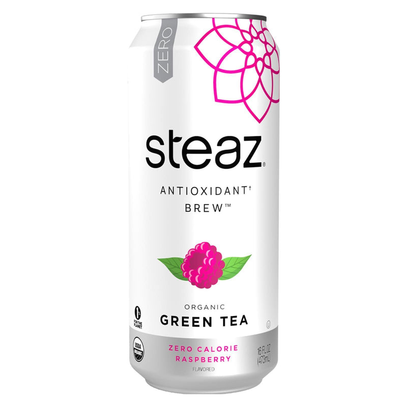 Steaz Zero Calorie Green Tea - Raspberry - Case Of 12 - 16 Fl Oz. - Orca Market