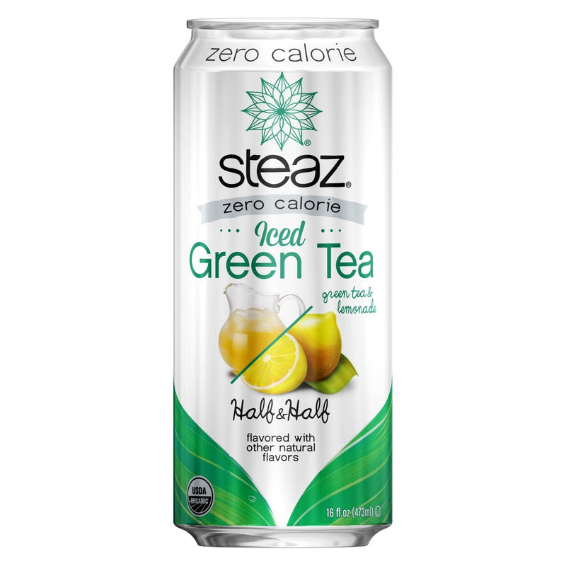 Steaz Zero Calorie Green Tea - Half And Half - Case Of 12 - 16 Fl Oz. - Orca Market