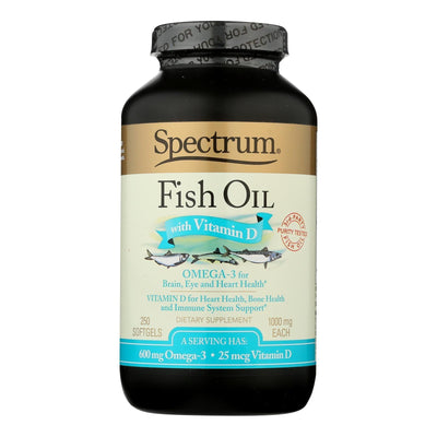 Spectrum Essentials Omega-3 Fish Oil With Vitamin D Dietary Supplement - 1 Each - 250 Sgel - Orca Market