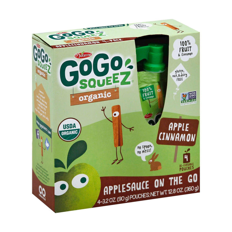 Gogo Squeeze Applesauce - Apple Cinnamon - Case Of 12 - 3.2 Oz. - Orca Market