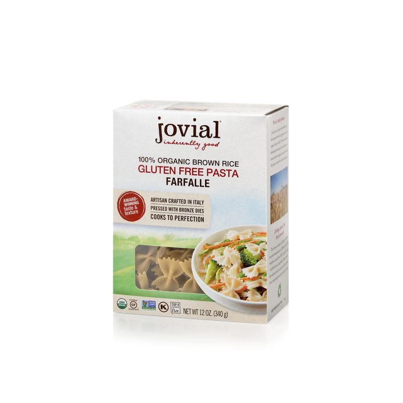 Jovial - Gluten Free Brown Rice Pasta - Farfalle - Case Of 12 - 12 Oz. - Orca Market