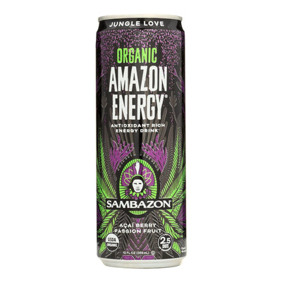 Sambazon Organic Amazon Energy Drink - Jungle Love - Case Of 12 - 12 Fl Oz - Orca Market