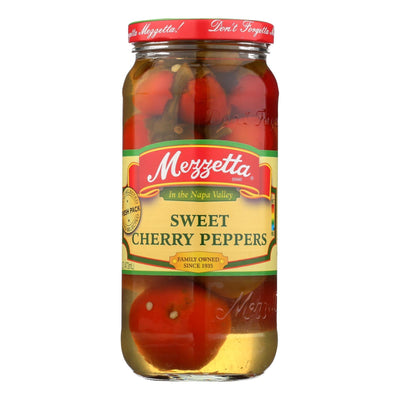 Mezzetta Sweet Cherry Peppers - Case Of 6 - 16 Oz. - Orca Market