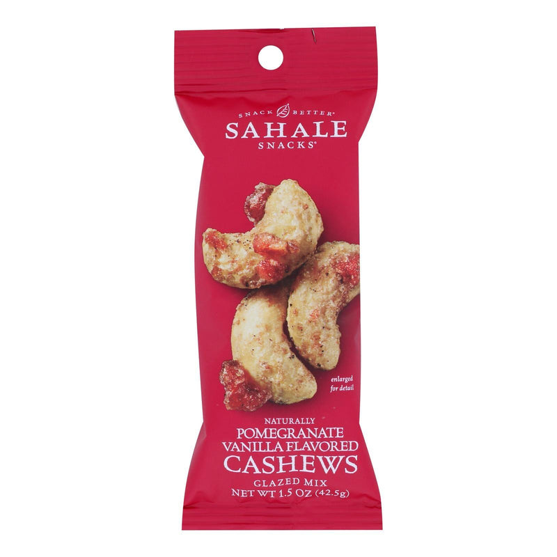 Sahale Snacks Glazed Nuts - Cashews With Pomegranate And Vanilla - 1.5 Oz - Case Of 9 - Orca Market