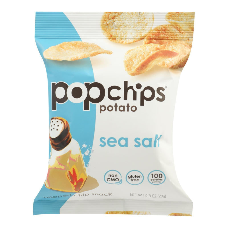 Popchips Potato Chip - Sea Salt - Case Of 24 - 0.8 Oz. - Orca Market