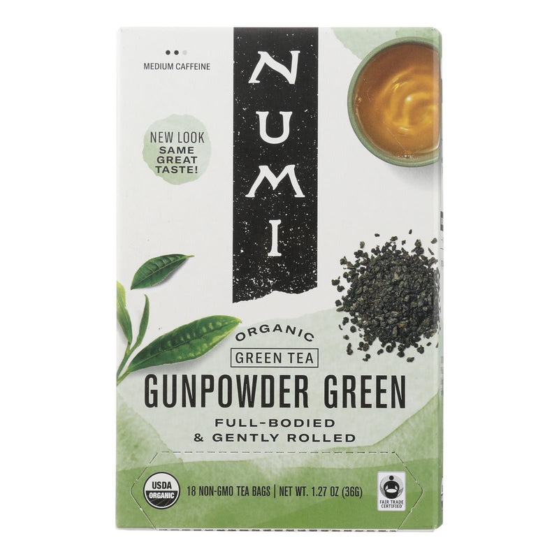 Numi Gunpowder Green Tea - 18 Tea Bags - Case Of 6 - Orca Market