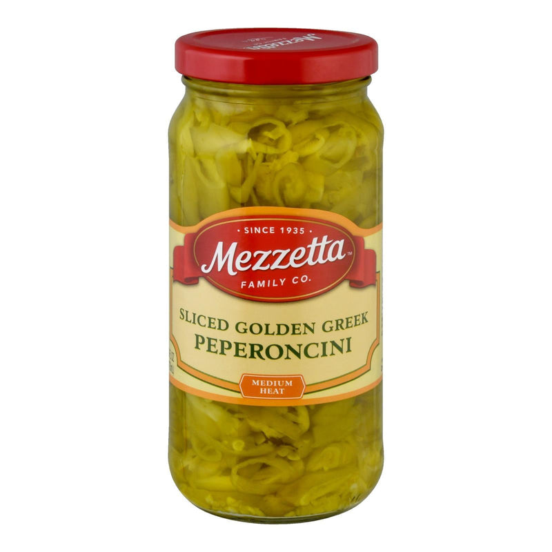 Mezzetta Deli Sliced Golden Greek Pepperoncini - Case Of 6 - 16 Ounce