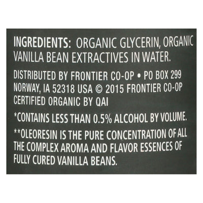 Frontier Herb Vanilla Flavoring - Organic - 4 Oz - Orca Market